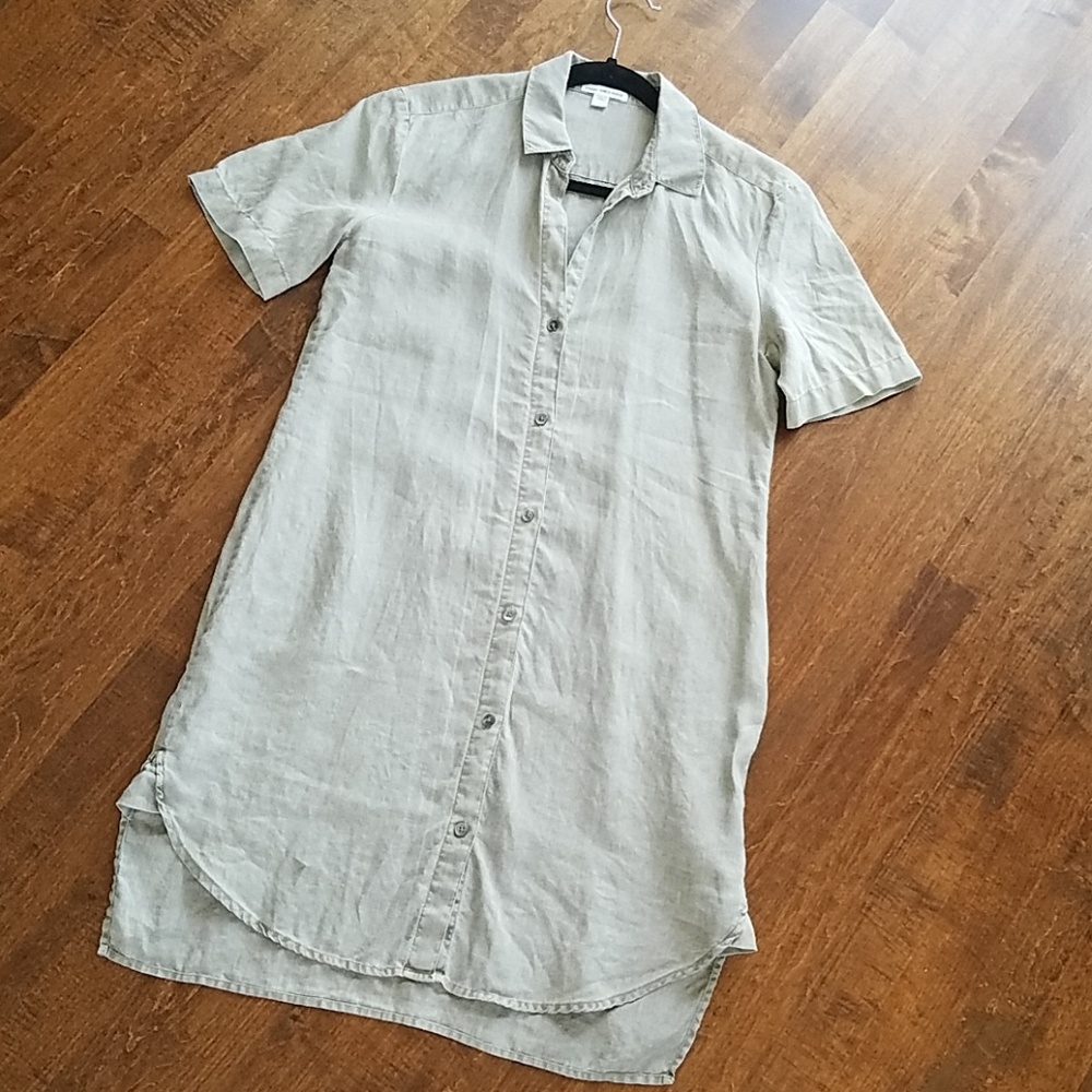 Lightweight James Perse Linen Shirt Dress